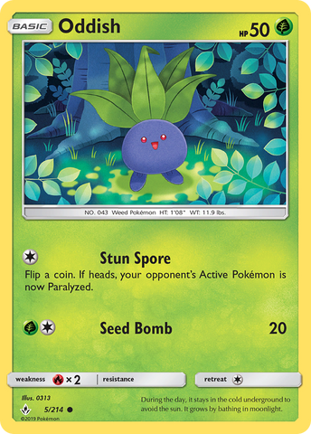 Oddish (5) 5/214 - SM  Unbroken Bonds