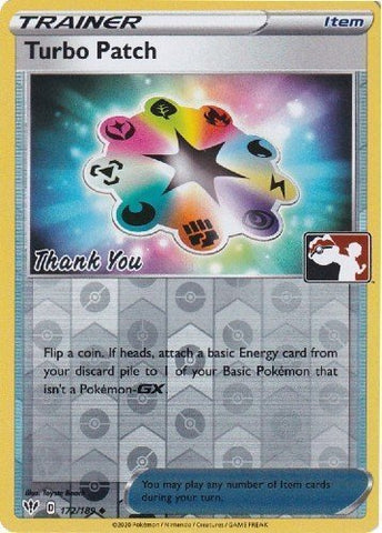Turbo Patch - 172/189 (Pokemon League) [Thank You] 172 - League & Championship Cards Reverse Holofoil