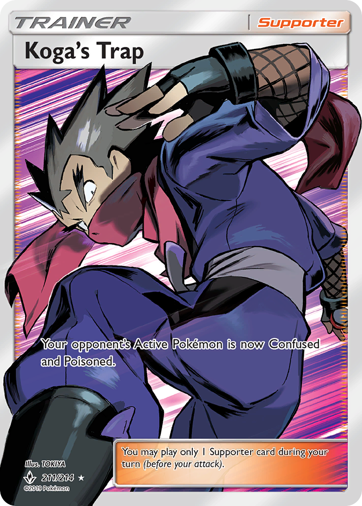 Koga's Trap (Full Art)/214 - SM  Unbroken Bonds Holofoil