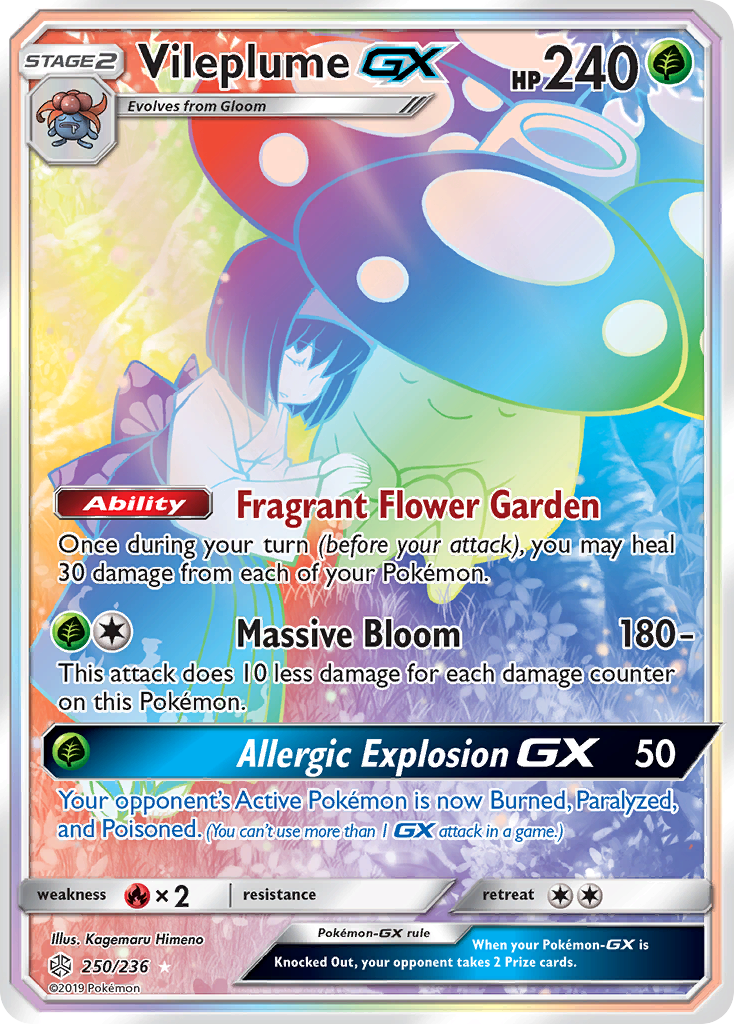 Vileplume GX (Secret)/236 - SM  Cosmic Eclipse Holofoil