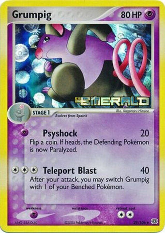 Grumpig - 029/106/106 - Emerald Reverse Holofoil