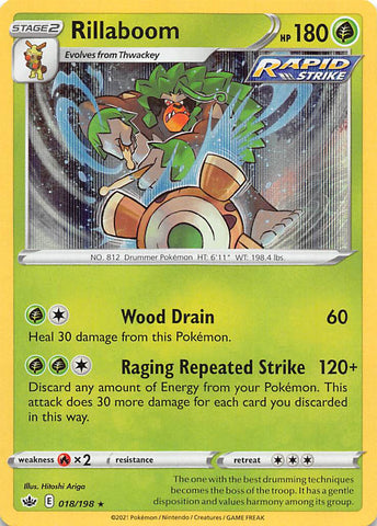 Rillaboom 18/198 - SWSH06 Chilling Reign Holofoil