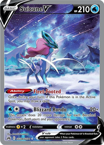 Suicune V GG38/70 - SWSH Crown Zenith Galarian Gallery Holofoil