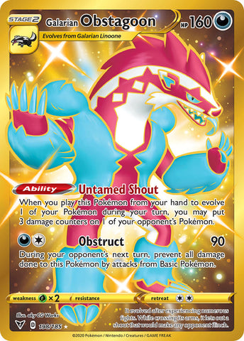 Galarian Obstagoon (Secret) 198/185 - SWSH04 Vivid Voltage Holofoil