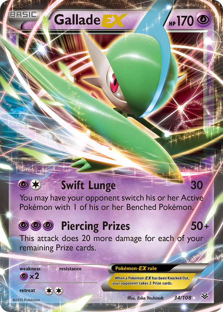 Gallade EX 34/108 - XY  Roaring Skies Holofoil