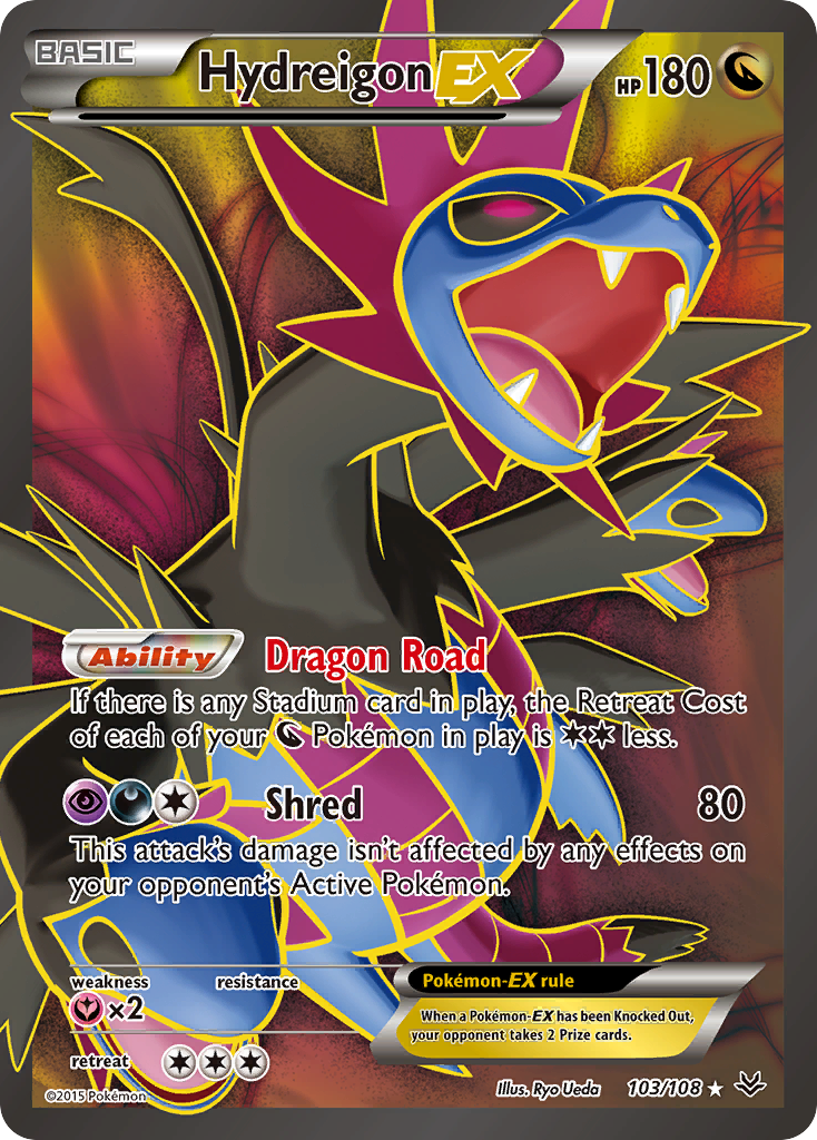Hydreigon EX (103 Full Art) 103/108 - XY  Roaring Skies Holofoil