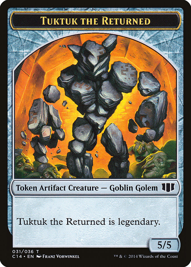 Emblem - Daretti, Scrap Savant // Tuktuk the Returned Double-Sided Token (C14-36 // 31) - Commander 2014 Tokens