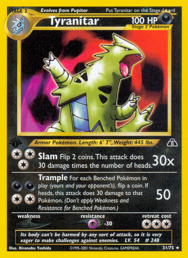 Tyranitar (31) 31/75 - Neo Discovery 1st Edition