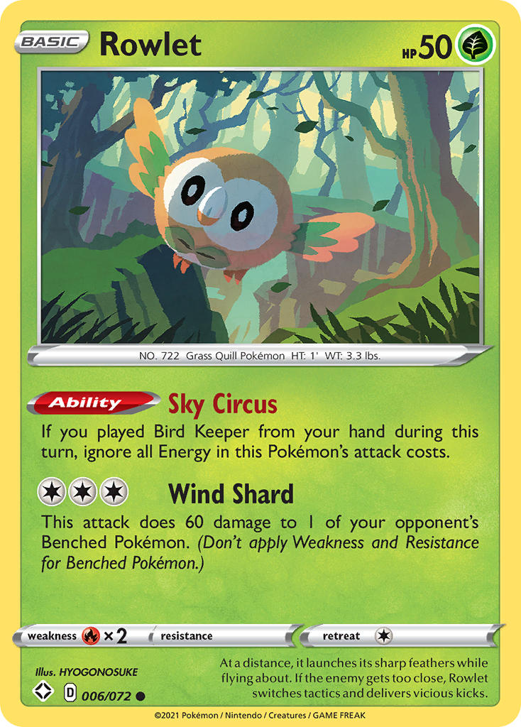 Rowlet 6/72 - Shining Fates