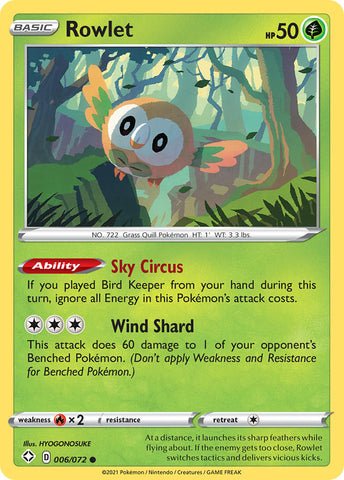 Rowlet 6/72 - Shining Fates