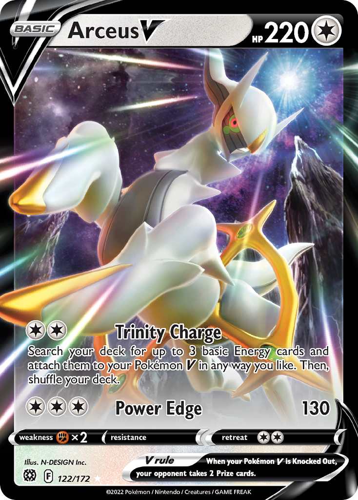 Arceus V - 122/172 (Metal Card) 122 - Miscellaneous Cards & Products Holofoil
