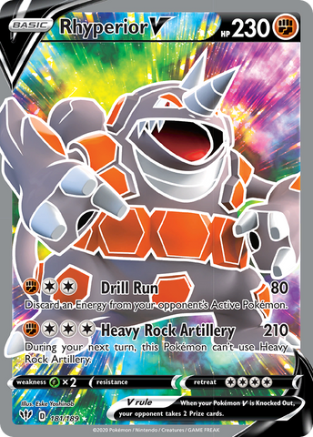Rhyperior V (Full Art) 181/189 - SWSH03 Darkness Ablaze Holofoil