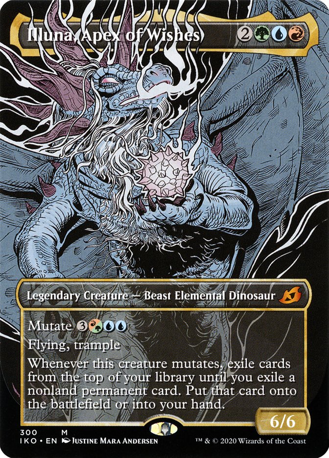 Illuna, Apex of Wishes (Showcase) (IKO-300) - Ikoria: Lair of Behemoths: (Showcase) (Borderless)