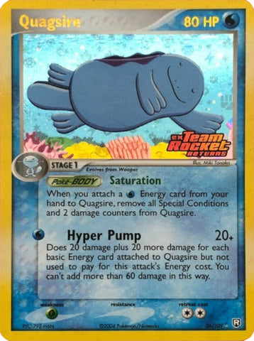Quagsire 26/109 - Team Rocket Returns Reverse Holofoil