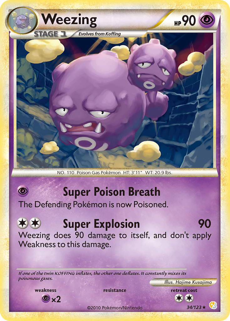 Weezing 34/123 - HeartGold SoulSilver