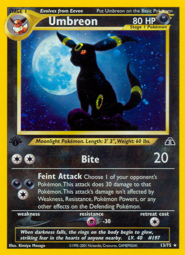 Umbreon (13)/75 - Neo Discovery Unlimited Holofoil