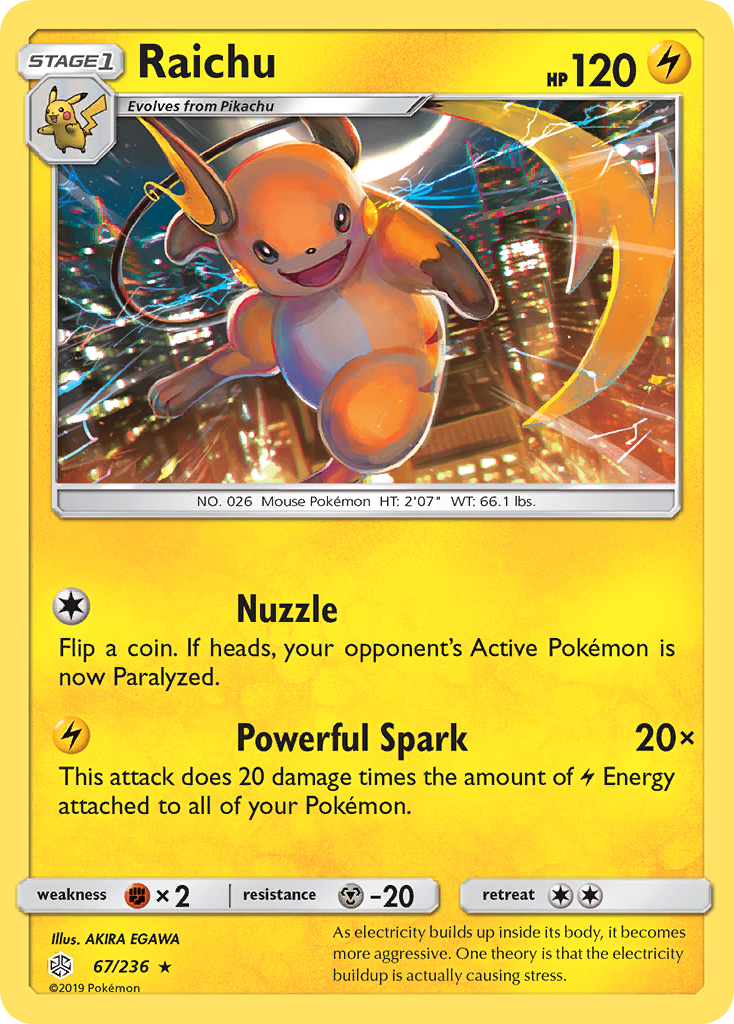 Raichu 67/236 - SM  Cosmic Eclipse