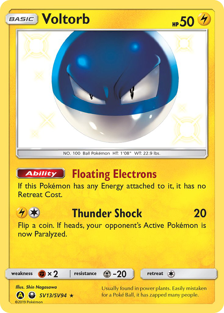 Voltorb SV13/94 - Hidden Fates Shiny Vault Holofoil