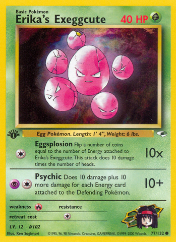 Erika's Exeggcute (77) 77/132 - Gym Heroes 1st Edition