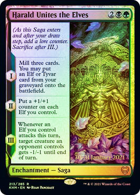 Harald Unites the Elves (PRE-213) - Kaldheim Promos Foil