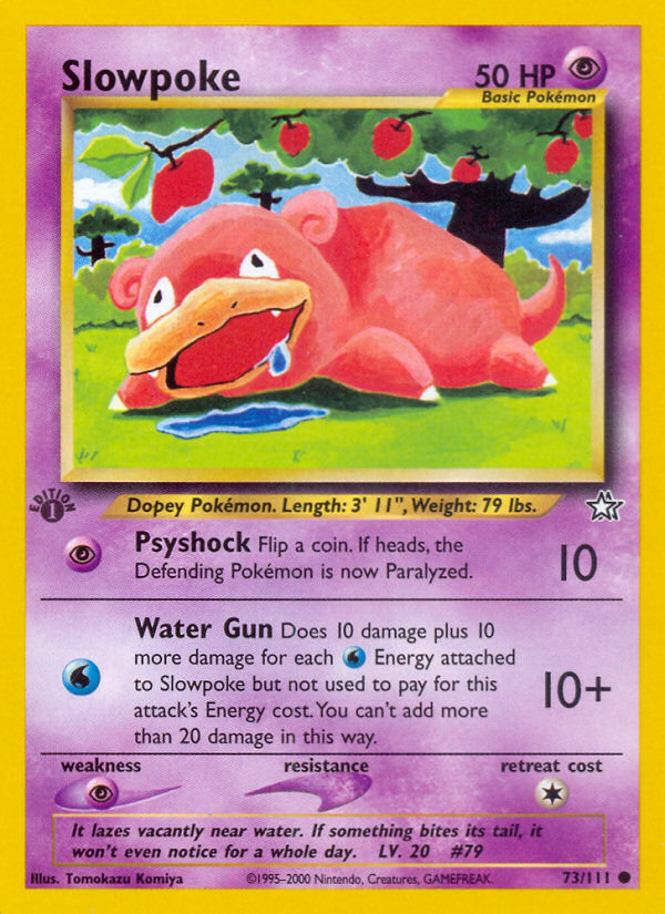 Slowpoke 73/111 - Neo Genesis 1st Edition