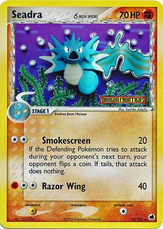 Seadra - 022/101 (Delta Species) 22/101 - Dragon Frontiers Reverse Holofoil