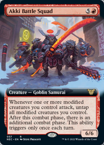 Akki Battle Squad (Extended Art) (NEC-057) - Neon Dynasty Commander: (Extended Art)
