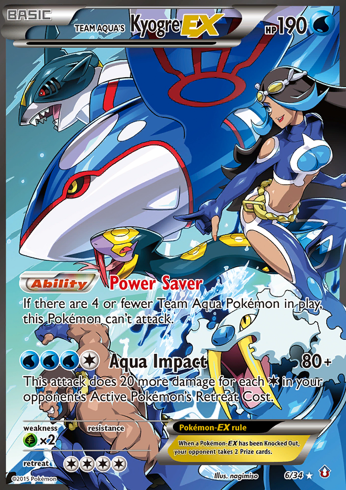Team Aqua's Kyogre EX 6/34 - Double Crisis Holofoil