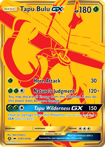 Tapu Bulu GX/94 - Hidden Fates Shiny Vault Holofoil