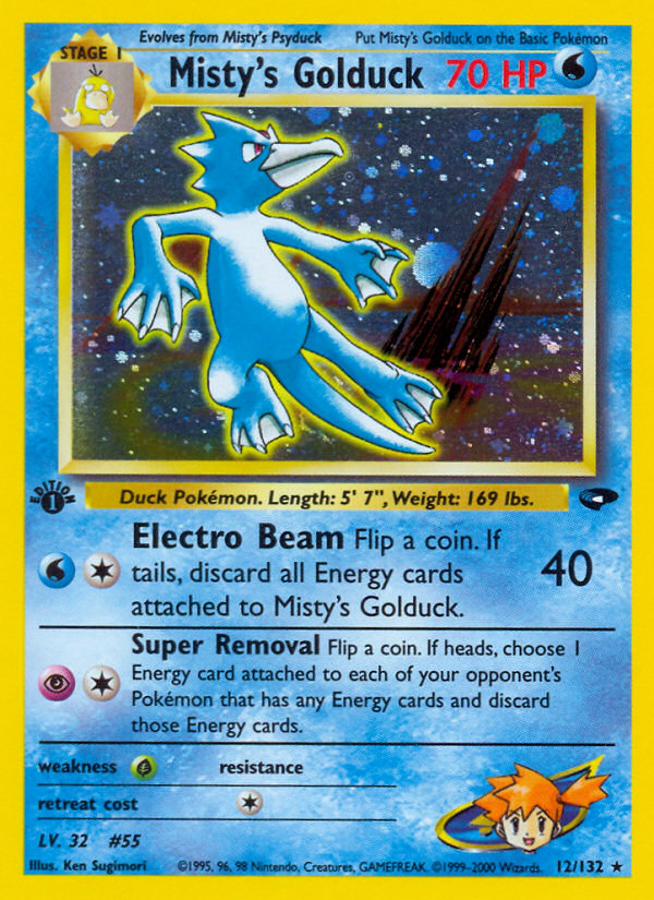 Misty's Golduck 12/132 - Gym Challenge 1st Edition Holofoil