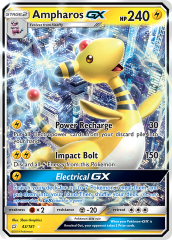 Ampharos GX 43/181 - SM  Team Up Holofoil