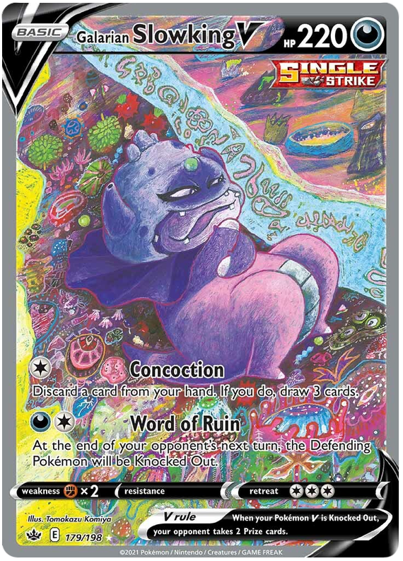 Galarian Slowking V (Alternate Full Art) 179/198 - SWSH06 Chilling Reign Holofoil
