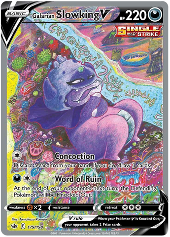 Galarian Slowking V (Alternate Full Art) 179/198 - SWSH06 Chilling Reign Holofoil