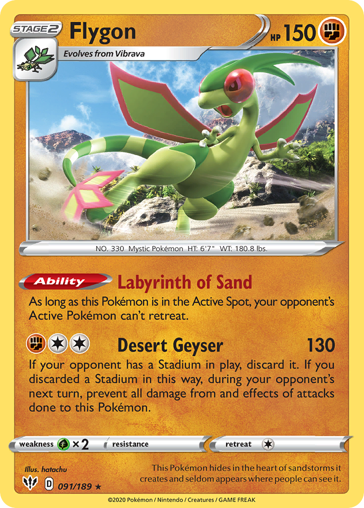 Flygon 91/189 - SWSH03 Darkness Ablaze