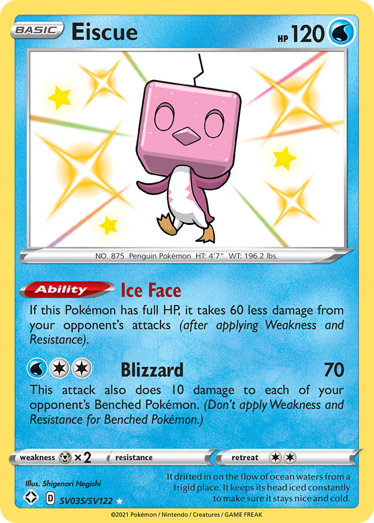 Eiscue SV035/122 - Shining Fates Shiny Vault Holofoil