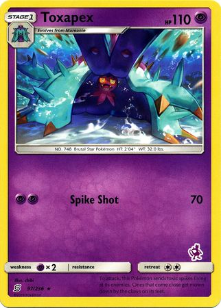 Toxapex - 97/236 (Mewtwo Stamped) - Battle Academy