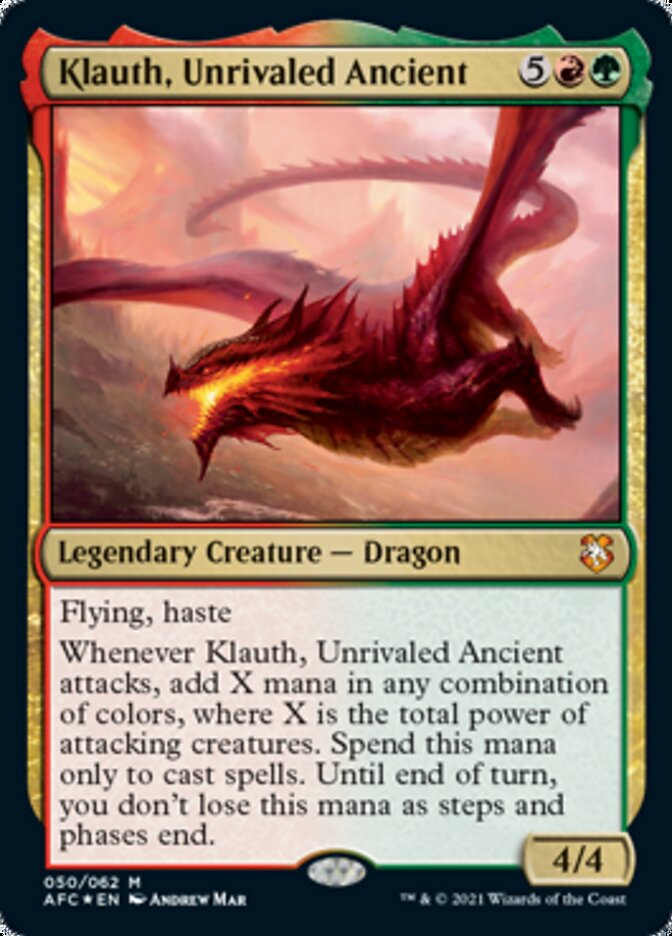 Klauth, Unrivaled Ancient (AFC-050) - Forgotten Realms Commander Foil