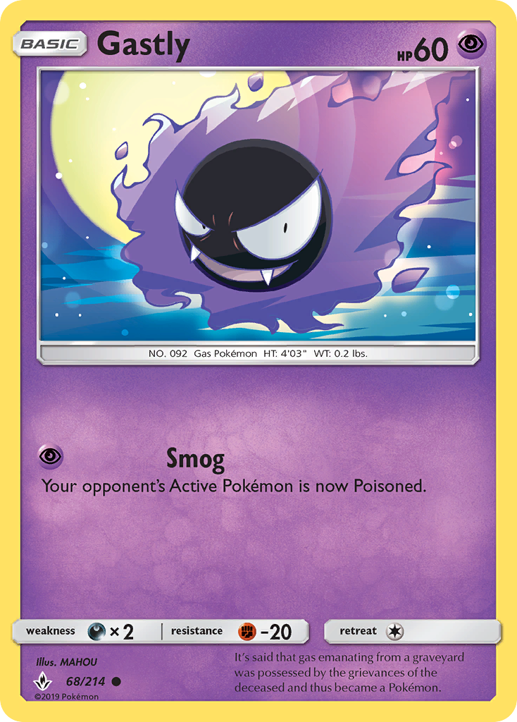 Gastly (68) 68/214 - SM  Unbroken Bonds