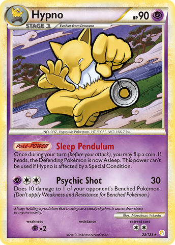Hypno 23/123 - HeartGold SoulSilver