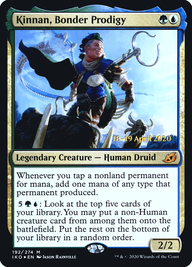 Kinnan, Bonder Prodigy (PRE-192) - Ikoria: Lair of Behemoths Promos Foil