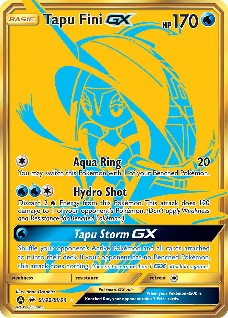 Tapu Fini GX/94 - Hidden Fates Shiny Vault Holofoil