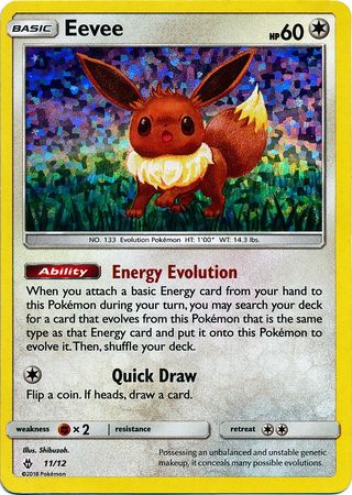 Eevee - 11/12/12 - McDonalds Promos 2018 Holofoil