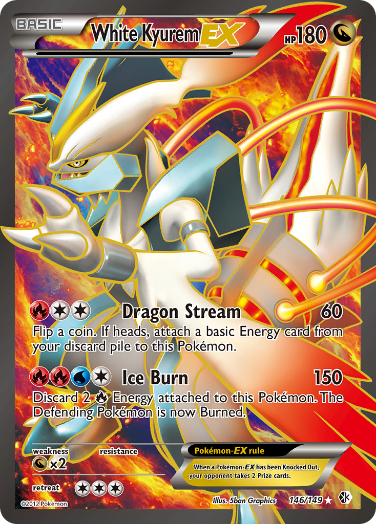 White Kyurem EX (146 Full Art)/149 - Boundaries Crossed Holofoil