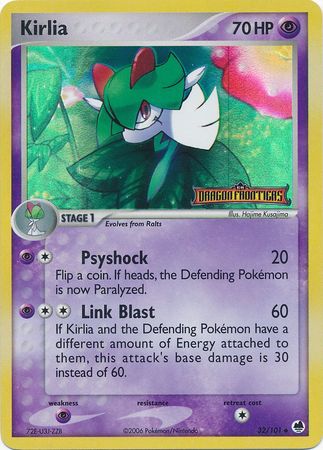Kirlia 32/101 - Dragon Frontiers Reverse Holofoil