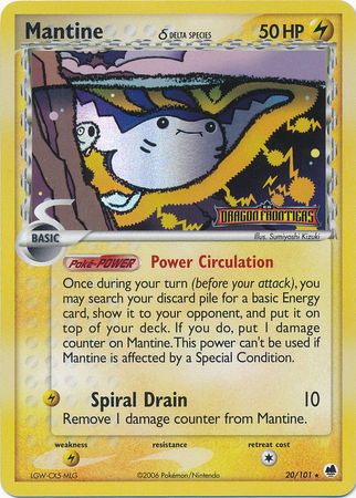 Mantine (Delta Species) 20/101 - Dragon Frontiers Reverse Holofoil