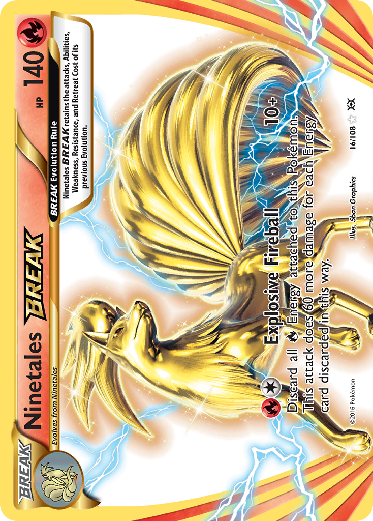 Ninetales BREAK 16/108 - XY  Evolutions Holofoil