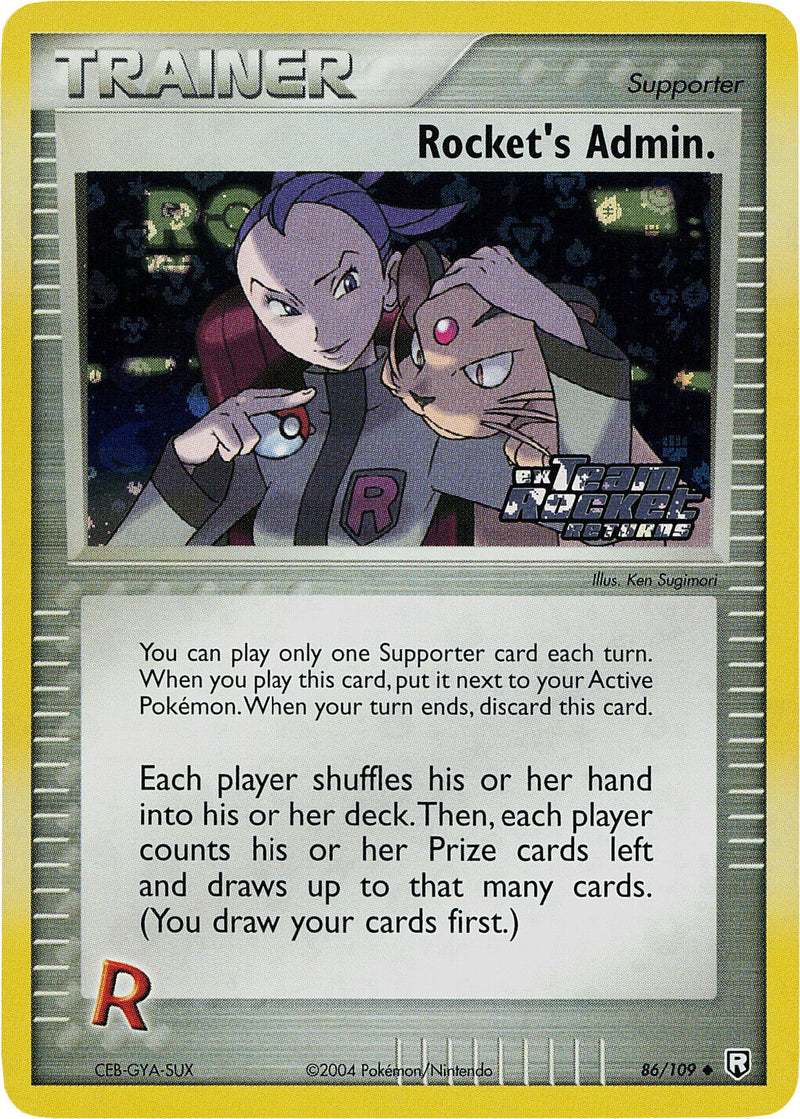 Rocket's Admin. 86/109 - Team Rocket Returns Reverse Holofoil