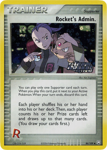 Rocket's Admin. 86/109 - Team Rocket Returns Reverse Holofoil