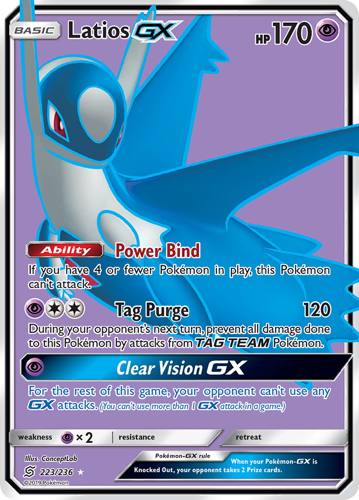 Latios GX (Full Art)/236 - SM  Unified Minds Holofoil
