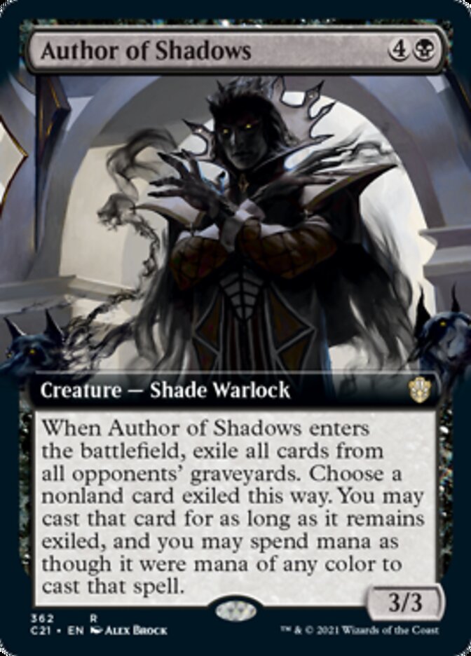 Author of Shadows (Extended Art) (C21-362) - Commander 2021: (Extended Art)